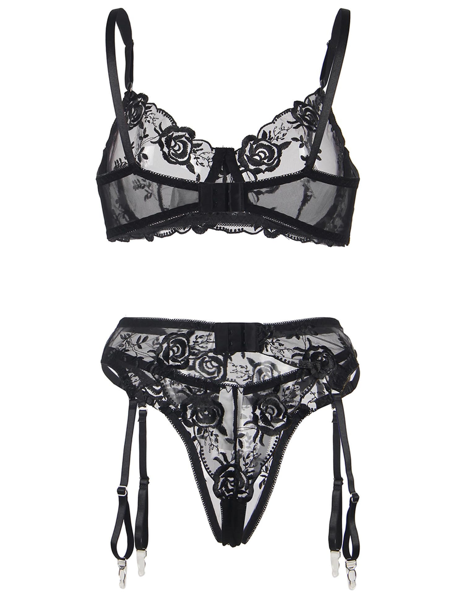 Amazon.co.jp: [MATITXO] ガーターベルト 下着セット 過激 シースルー